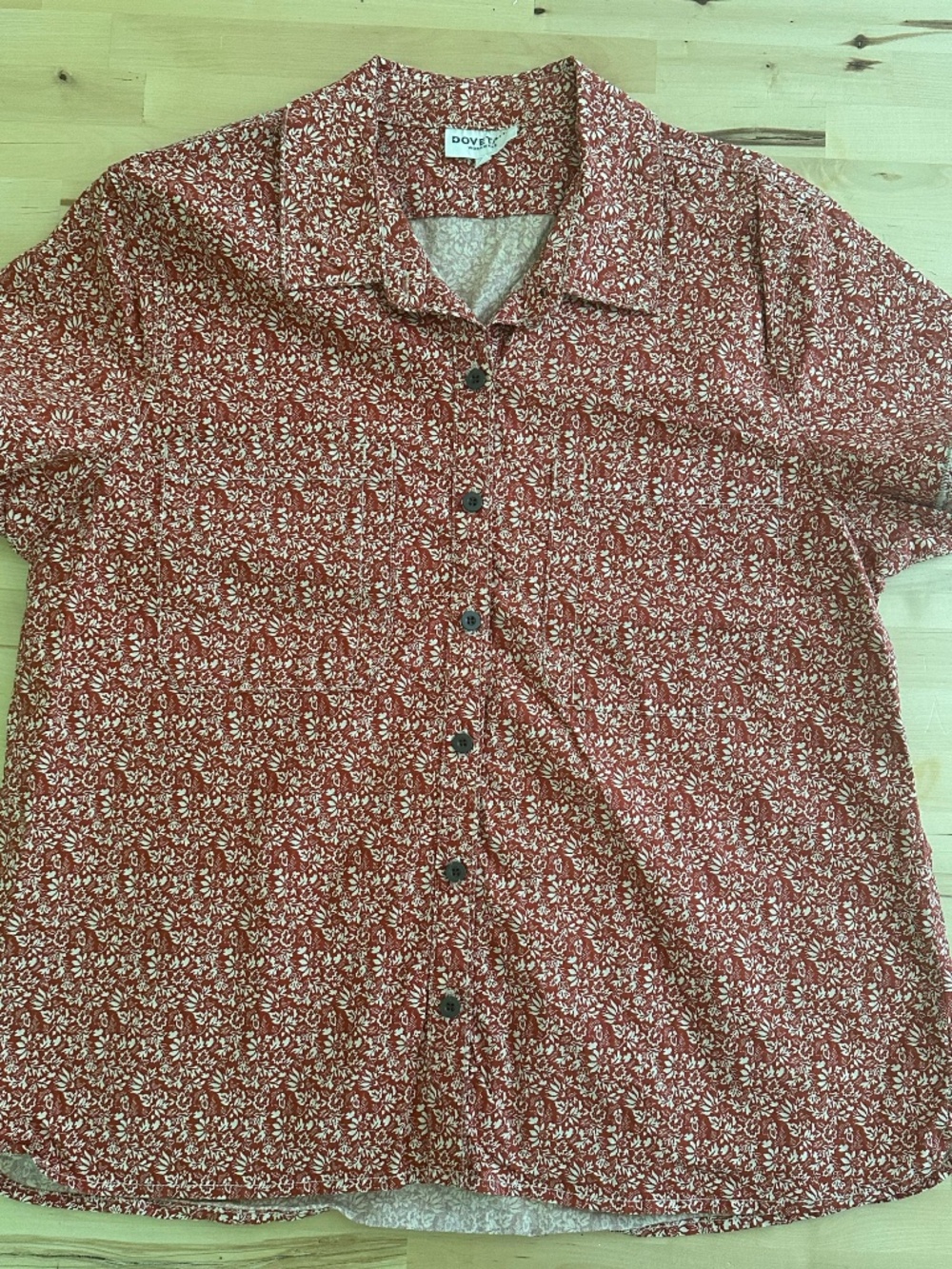 NWOT Dovetail Workwear Carver Shirt Button Up Women's Floral Short Sleeve